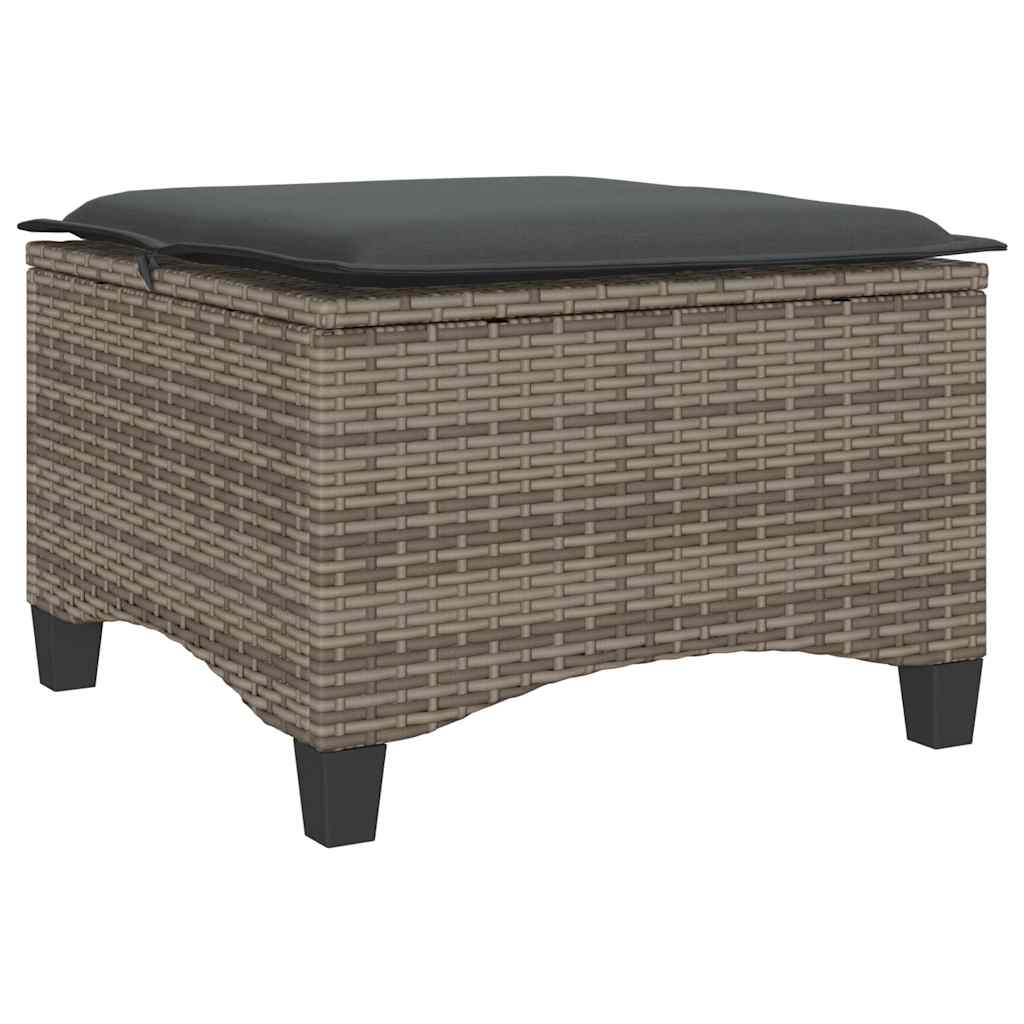 Tuinkrukken Met Kussens 2 St 55X55X36 Cm Poly Rattan