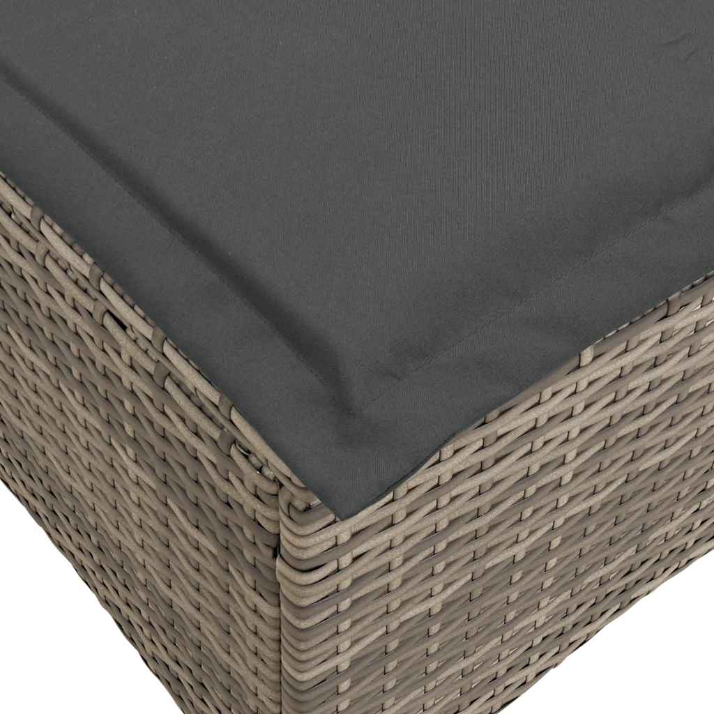 Tuinkrukken Met Kussens 2 St 55X55X36 Cm Poly Rattan
