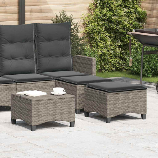 Tuinkrukken Met Kussens 2 St 55X55X36 Cm Poly Rattan