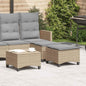 Tuinkrukken Met Kussens 2 St 55X55X36 Cm Poly Rattan