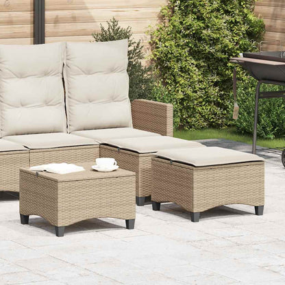 Tuinkrukken Met Kussens 2 St 55X55X36 Cm Poly Rattan