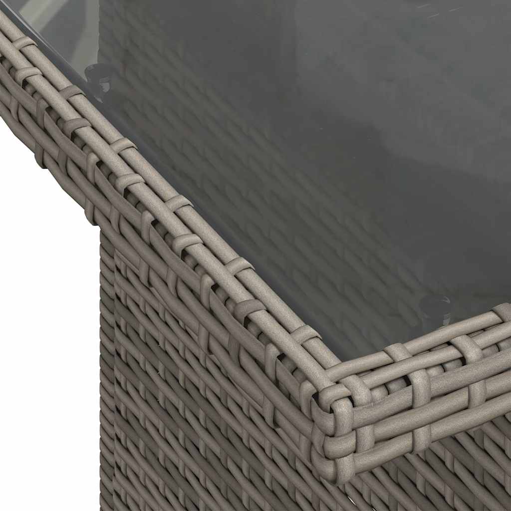 5-Delige Loungeset Met Kussens Poly Rattan Acacia