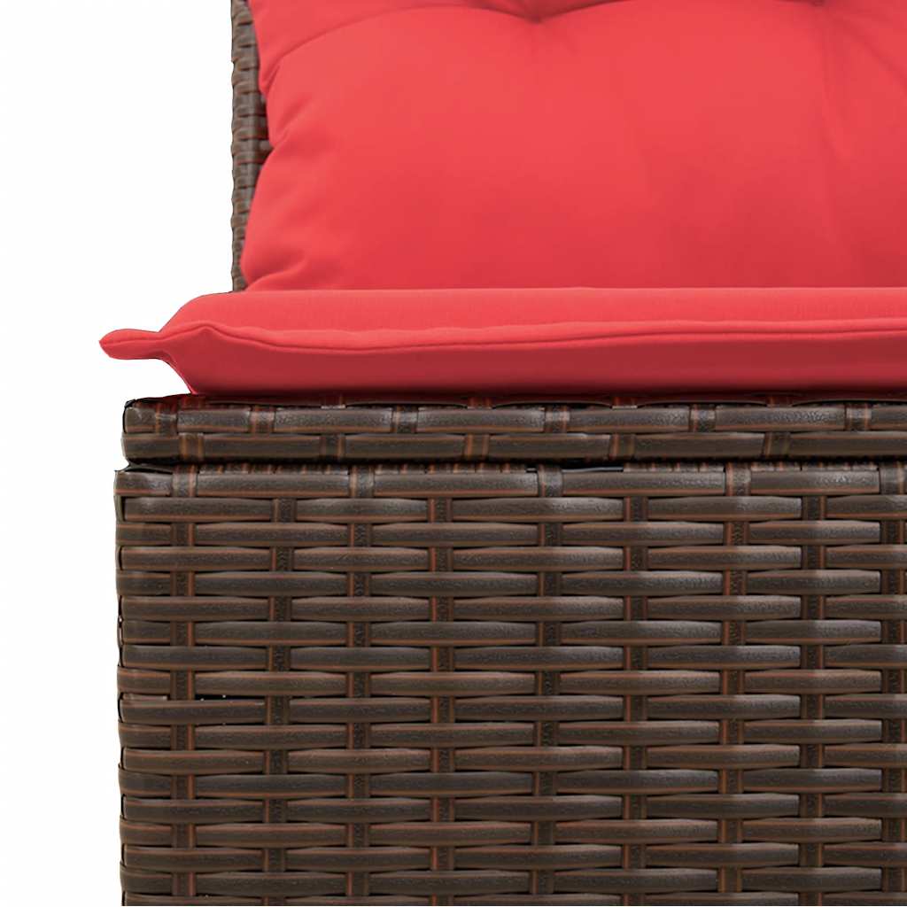 9-Delige Loungeset Met Kussens Poly Rattan Acacia