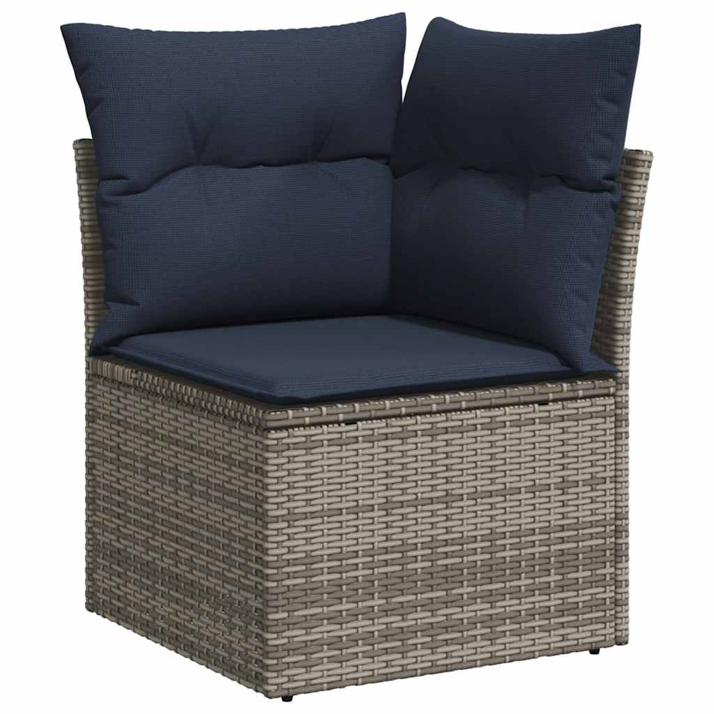 9-Delige Loungeset Met Kussens Poly Rattan Acacia
