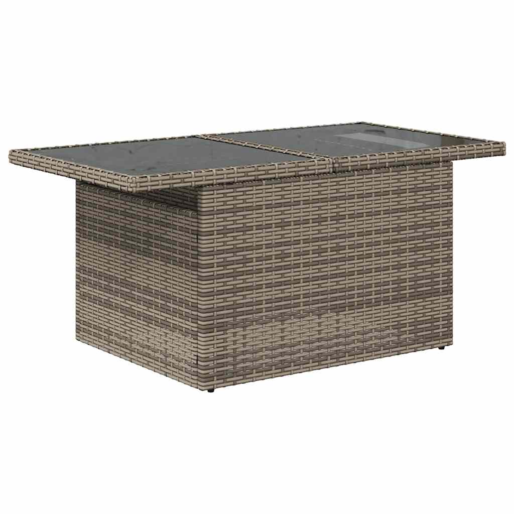 9-Delige Loungeset Met Kussens Poly Rattan Acacia
