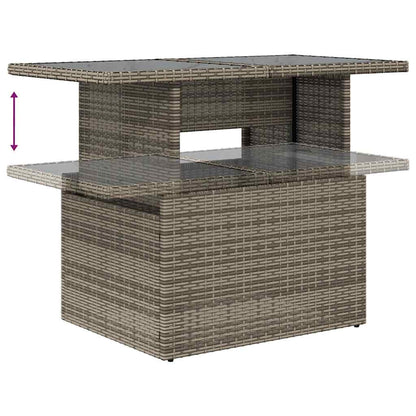 9-Delige Loungeset Met Kussens Poly Rattan Acacia