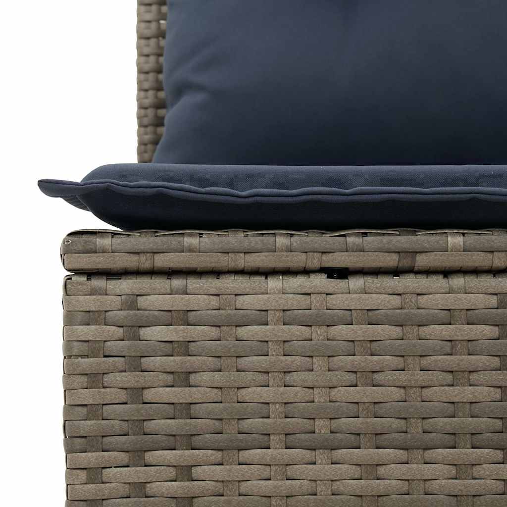 9-Delige Loungeset Met Kussens Poly Rattan Acacia