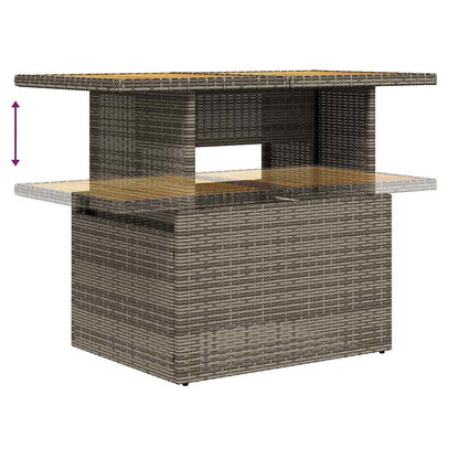 5-Delige Loungeset Met Kussens Poly Rattan