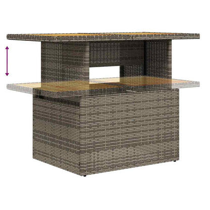 7-Delige Loungeset Met Kussens Poly Rattan