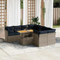 9-Delige Loungeset Met Kussens Poly Rattan