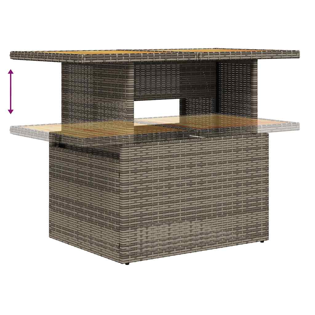 9-Delige Loungeset Met Kussens Poly Rattan