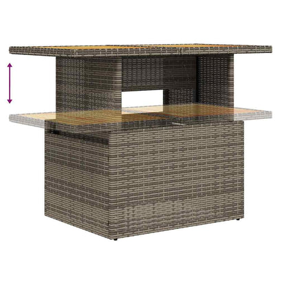 9-Delige Loungeset Met Kussens Poly Rattan