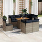 9-Delige Loungeset Met Kussens Poly Rattan