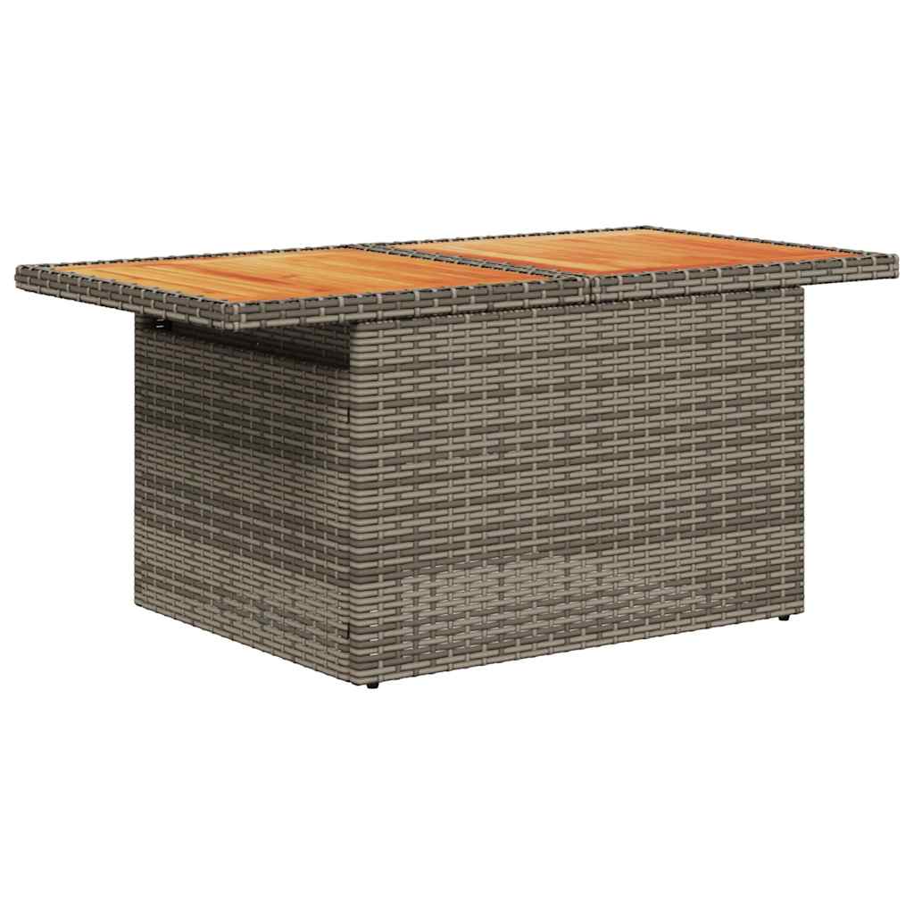 1 Loungeset Met Kussens Poly Rattan