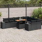 10-Delige Loungeset Met Kussens Poly Rattan Acacia