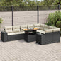 10-Delige Loungeset Met Kussens Poly Rattan Acacia