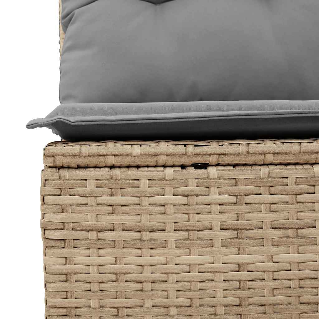 10-Delige Loungeset Met Kussens Poly Rattan Acacia