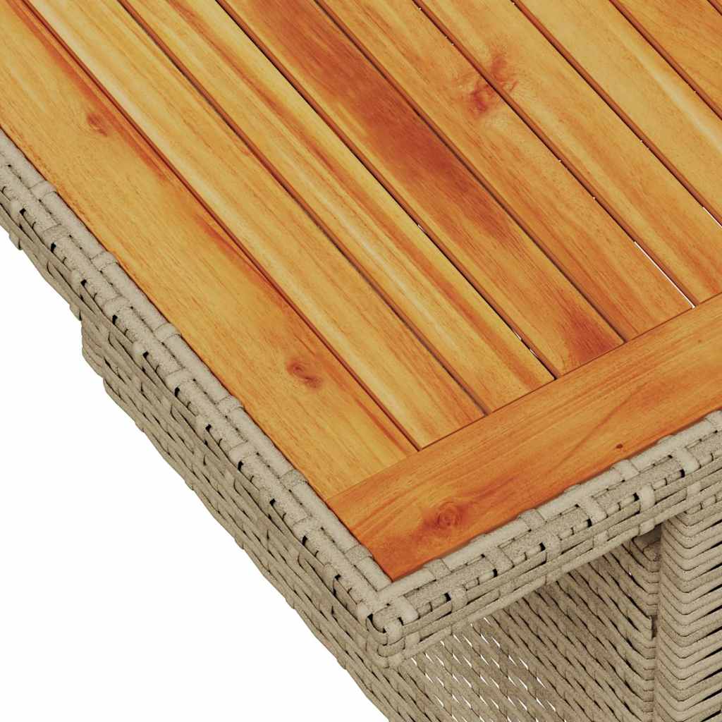 10-Delige Loungeset Met Kussens Poly Rattan Acacia