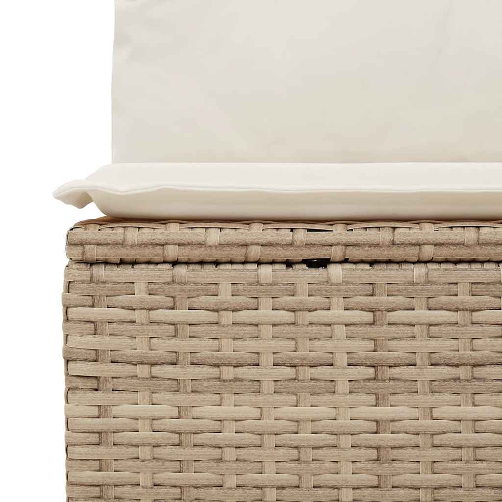 10-Delige Loungeset Met Kussens Poly Rattan Acacia