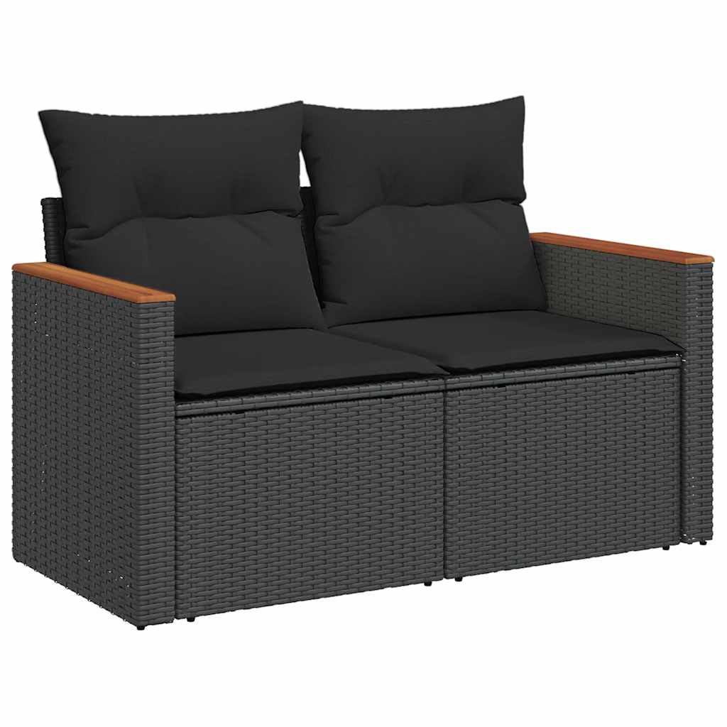 6-Delige Loungeset Met Kussens Poly Rattan Acacia