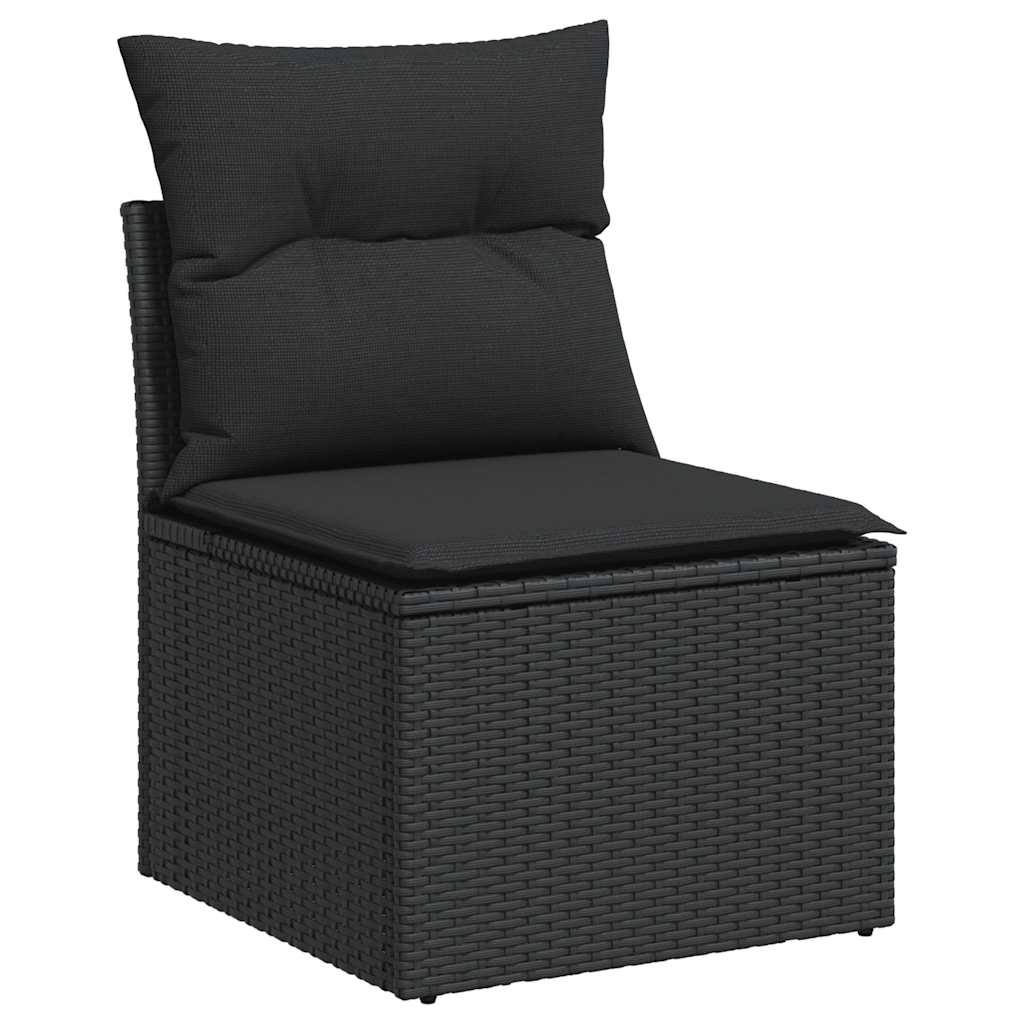 6-Delige Loungeset Met Kussens Poly Rattan Acacia