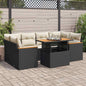 6-Delige Loungeset Met Kussens Poly Rattan Acacia