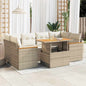 6-Delige Loungeset Met Kussens Poly Rattan Acacia