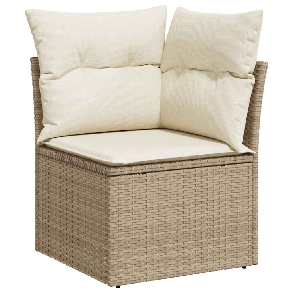 9-Delige Loungeset Met Kussens Poly Rattan Acacia