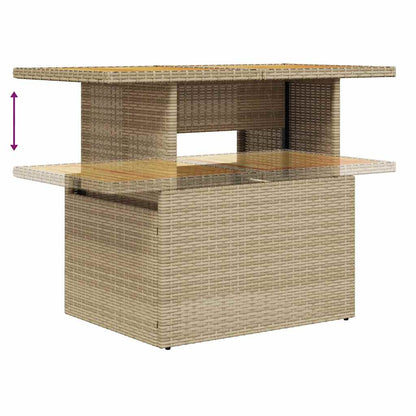 9-Delige Loungeset Met Kussens Poly Rattan Acacia