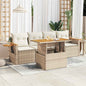5-Delige Loungeset Met Kussens Poly Rattan Acacia