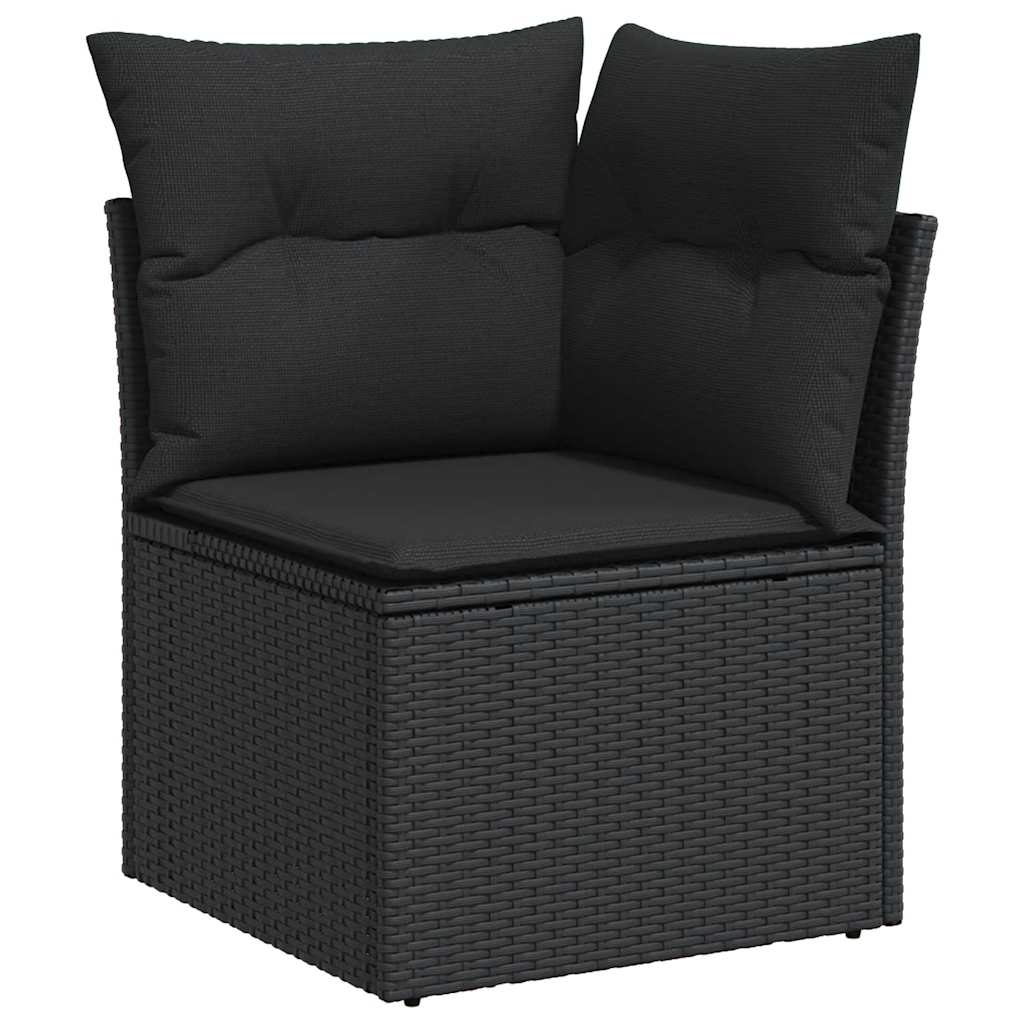 7-Delige Loungeset Met Kussens Poly Rattan Acacia