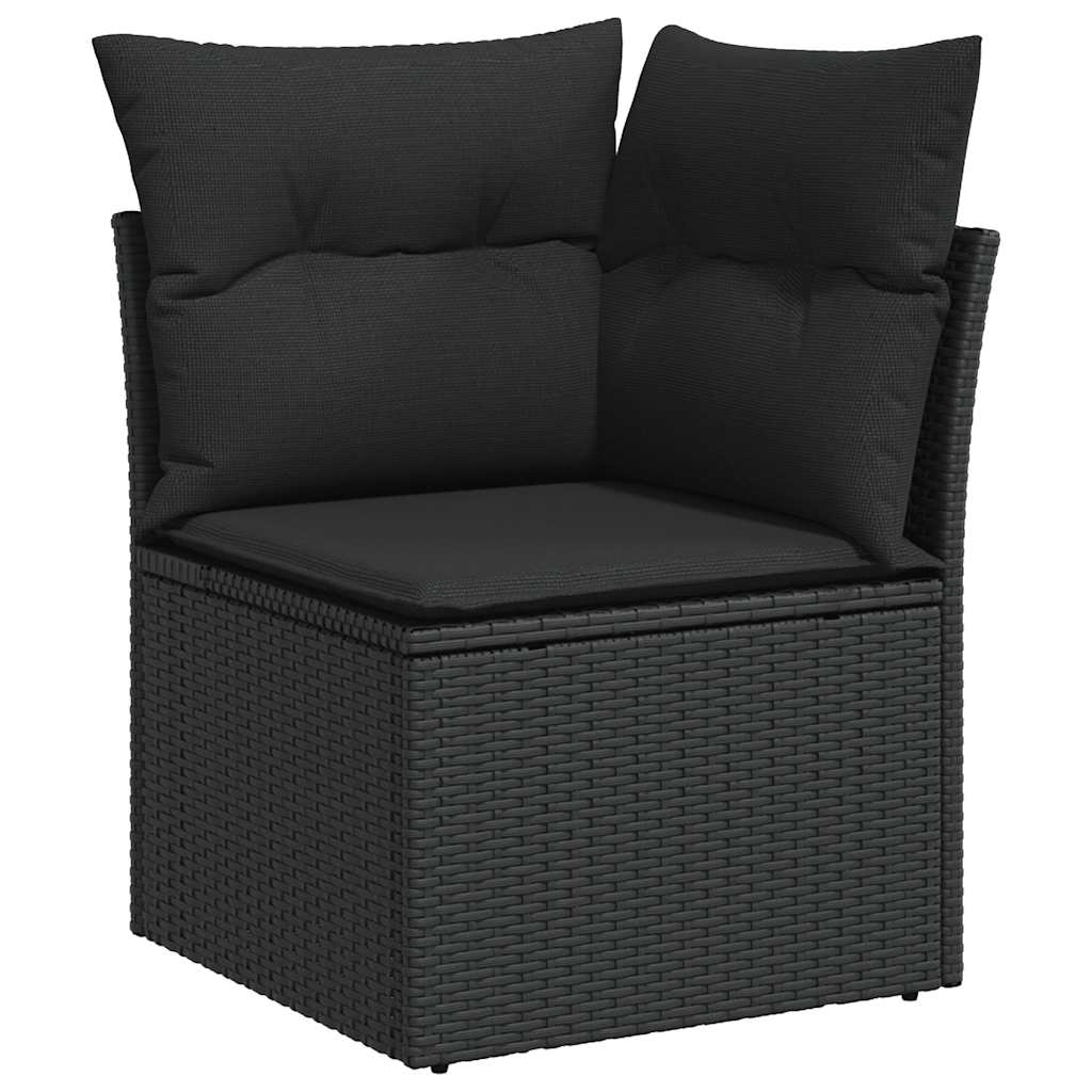 8-Delige Loungeset Met Kussens Poly Rattan Acacia