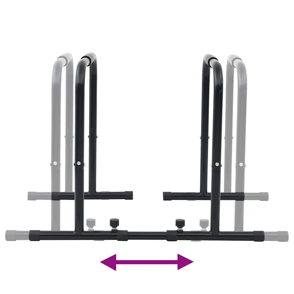 Dip Bar Zwart 116 X 66 X 74.5 Cm Poedergecoat Staal
