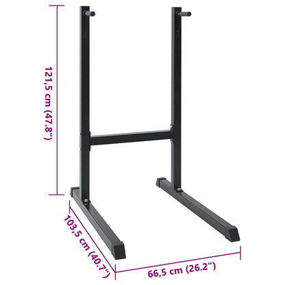 Dip Station Zwart 104 X 66.5 X 122 Cm Poedergecoat Staal
