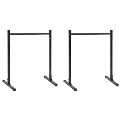 Dipstations 2 Pcs Zwart 109 X 90 X 105 Cm Poedergecoat Staal