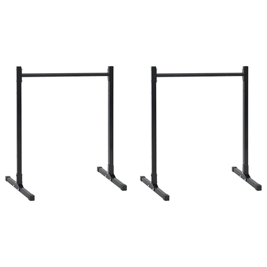 Dipstations 2 Pcs Zwart 109 X 90 X 105 Cm Poedergecoat Staal