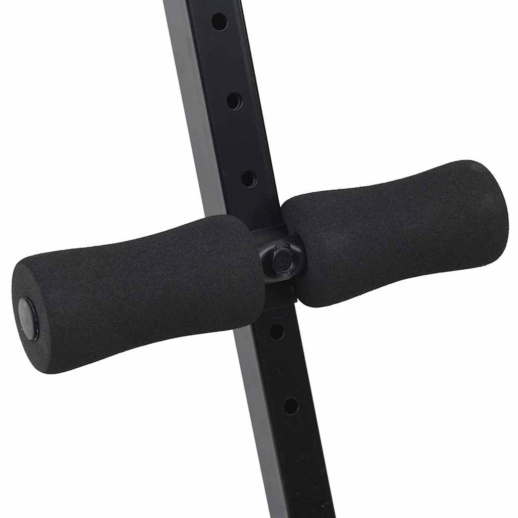 Opkrolbank Zwart 124 X 33.5 X 55 Cm Poedergecoat Staal