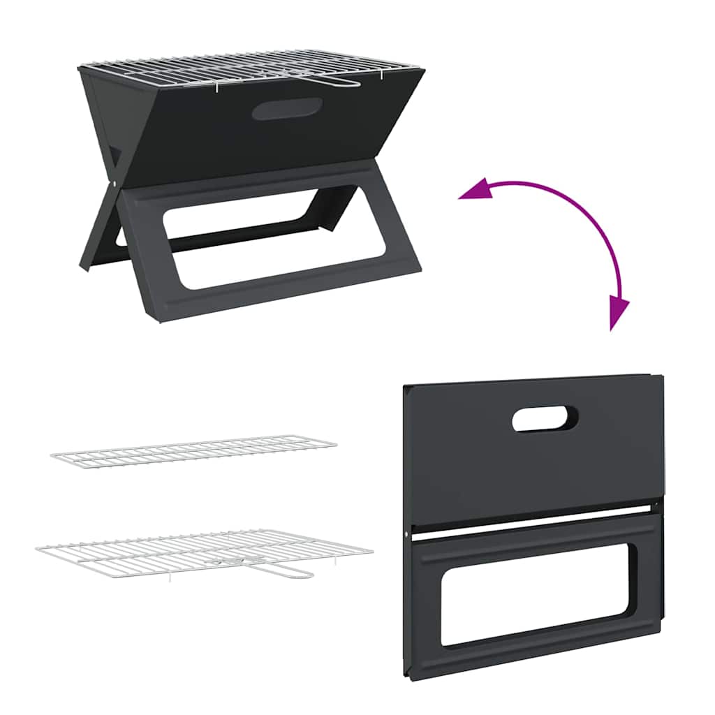 Buiten Grill Zwart 46 X 30 X 31 Cm Staal