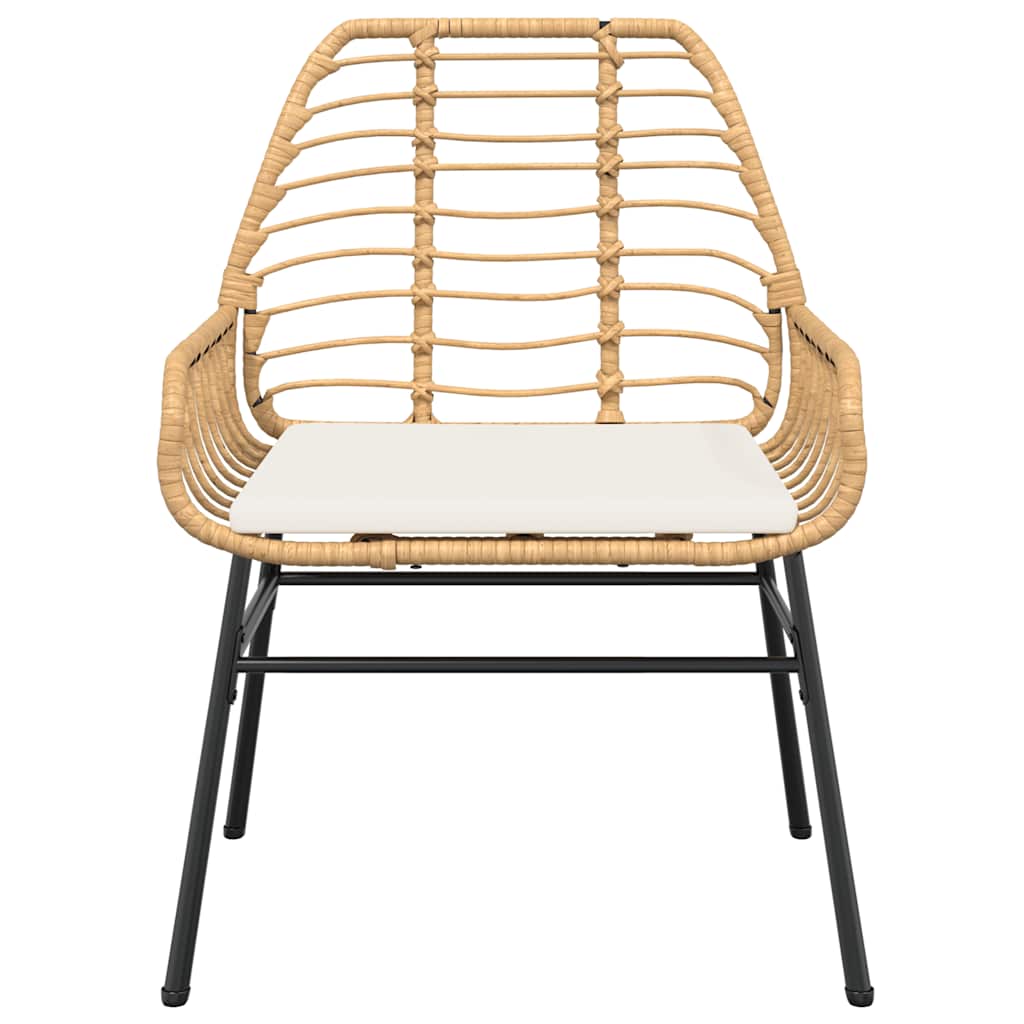 9-Delige Tuinset Met Kussens Poly Rattan Glas Bruin