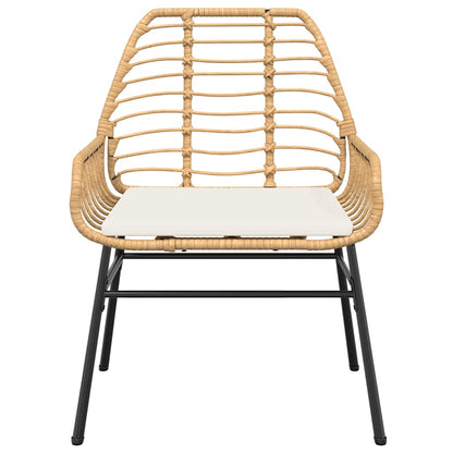 9-Delige Tuinset Met Kussens Poly Rattan Glas Bruin