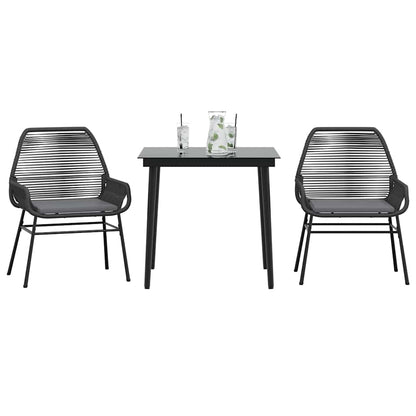 5-Delige Tuinset Met Kussens Poly Rattan Glas