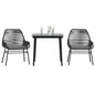 5-Delige Tuinset Met Kussens Poly Rattan Glas