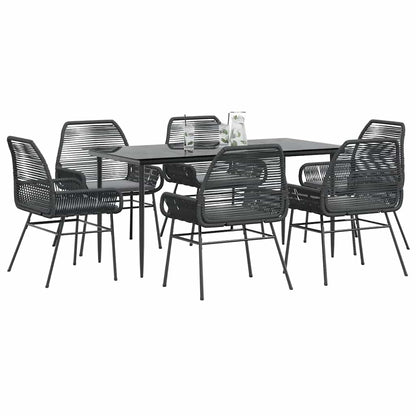 5-Delige Tuinset Met Kussens Poly Rattan Glas