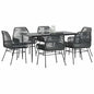 5-Delige Tuinset Met Kussens Poly Rattan Glas