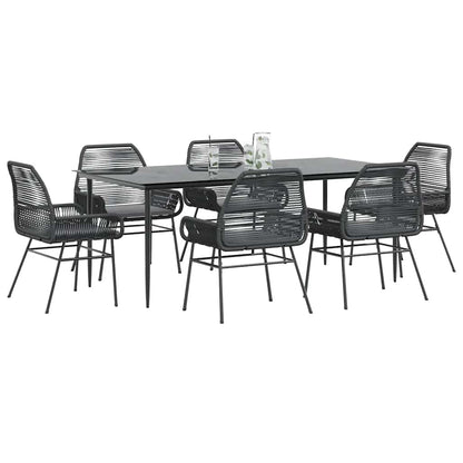 5-Delige Tuinset Met Kussens Poly Rattan Glas