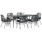 5-Delige Tuinset Met Kussens Poly Rattan Glas
