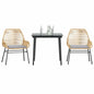 5-Delige Tuinset Met Kussens Poly Rattan Glas