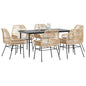 5-Delige Tuinset Met Kussens Poly Rattan Glas