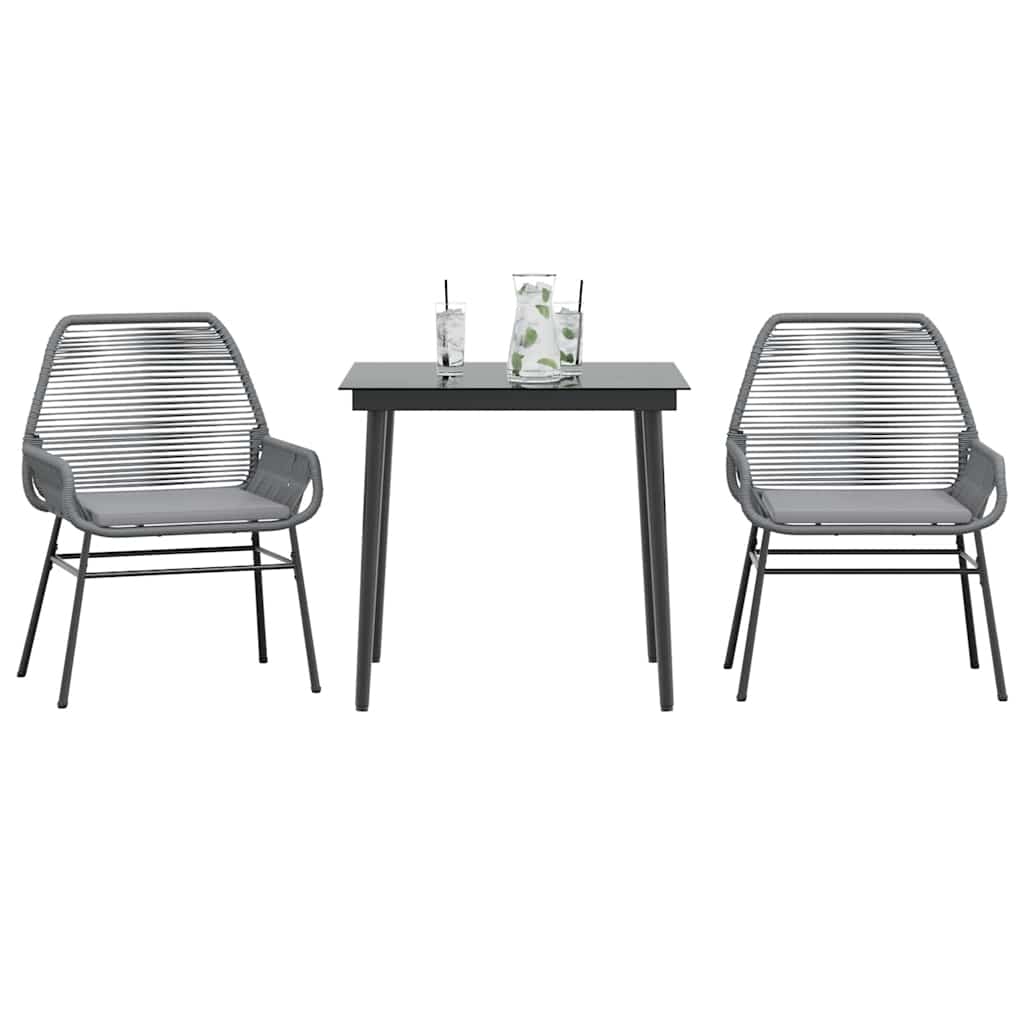 5-Delige Tuinset Met Kussens Poly Rattan Glas