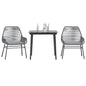 5-Delige Tuinset Met Kussens Poly Rattan Glas